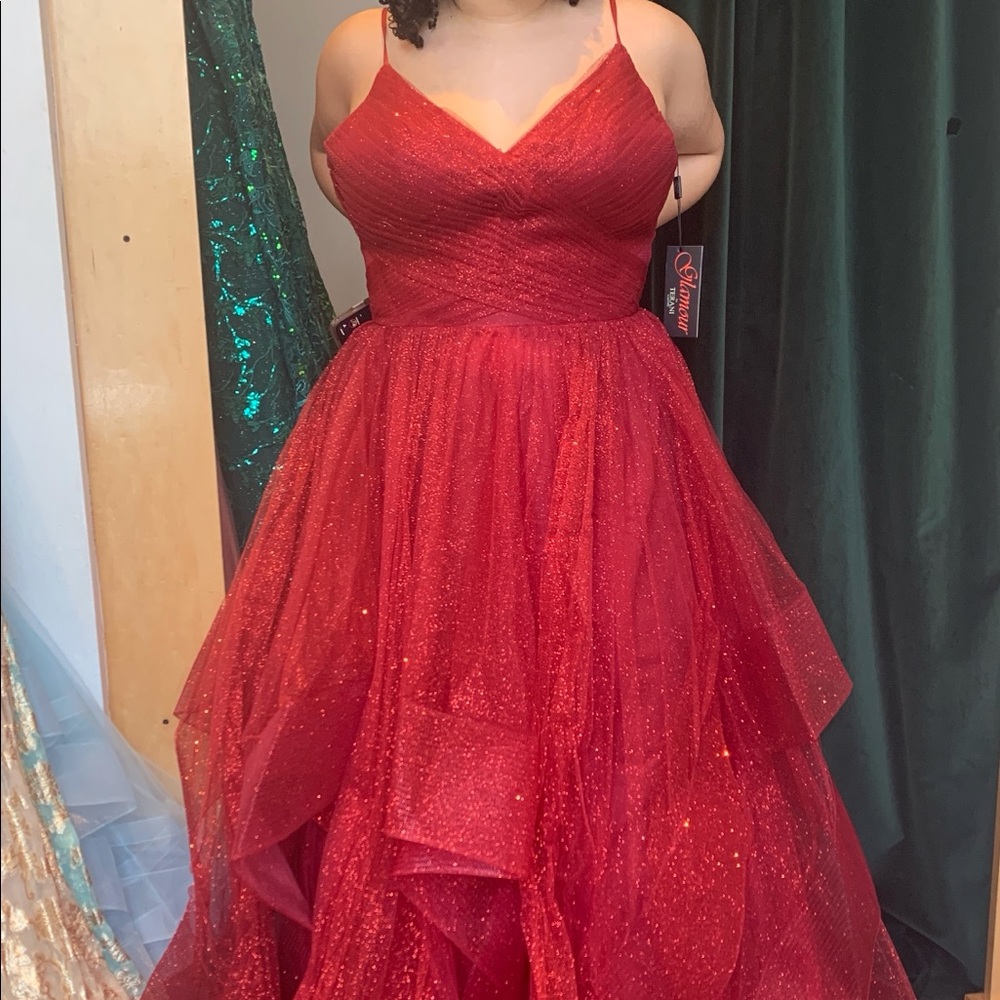 Long tulle prom ball gown. Never worn